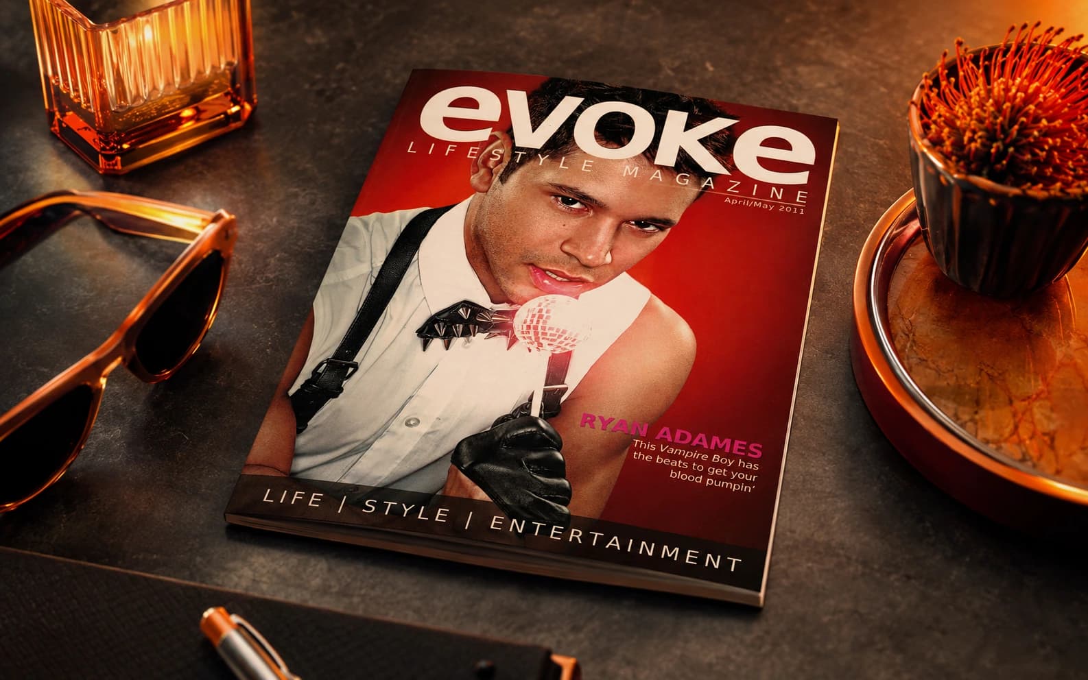 Editorial cover for Evoke Magazine