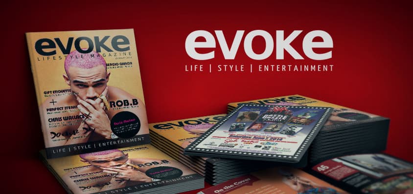 Evoke Magazine advertising and promotional materials